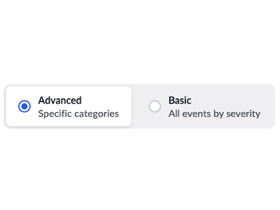 Category-based notification rules preview